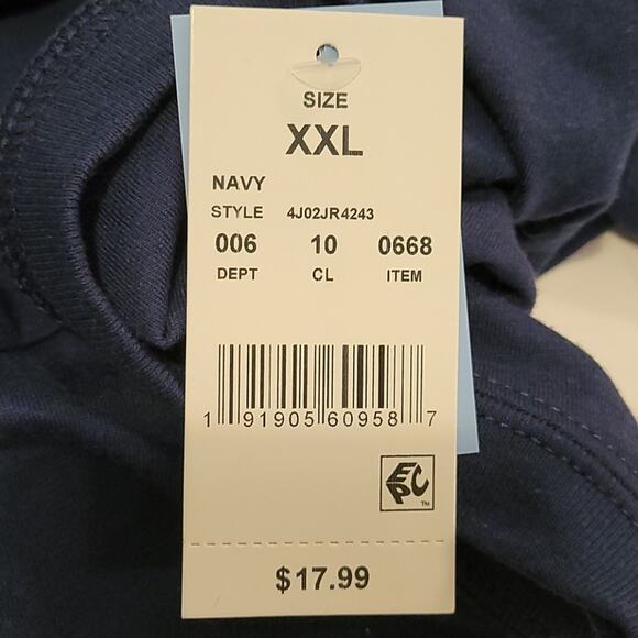 Zoe + Liv Navy "Hugs and Knishes" Tee, Size XXL, NWT - Picture 4 of 4